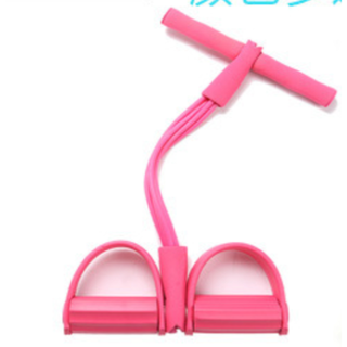 （ピンク） フィットネスチューブ トレーニングチューブ シェイプアップトレーナー(エクササイズ用品)