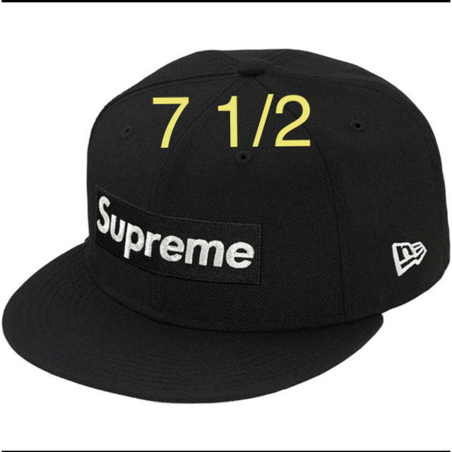 帽子supreme metallic box logo new era black