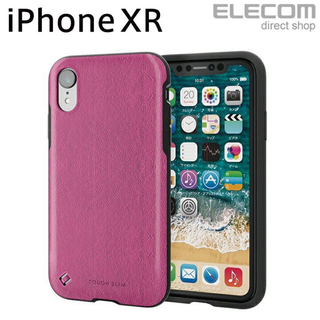 エレコム(ELECOM)のエレコム  ELECOM iPhoneXR レザー調ケース　ピンク　パープル(iPhoneケース)