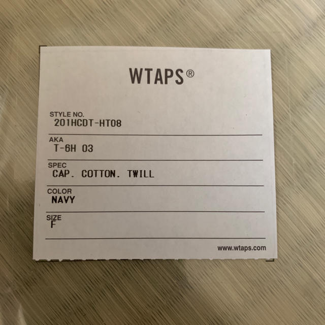 W)taps(ダブルタップス)の20SS WTAPS CAP T-6H 03 Navy メンズの帽子(キャップ)の商品写真