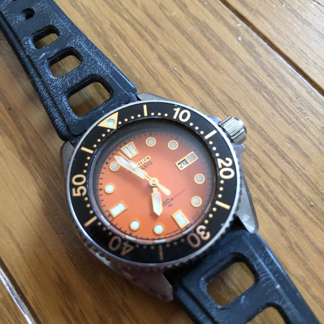 SEIKO(セイコー)の美品　セイコー ダイバー 2625-0010 オレンジ レディースのファッション小物(腕時計)の商品写真