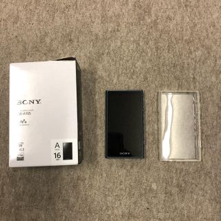 ウォークマン(WALKMAN)の美品 SONY ウォークマン Aシリーズ NW-A105 ブルー カバー付き(ポータブルプレーヤー)