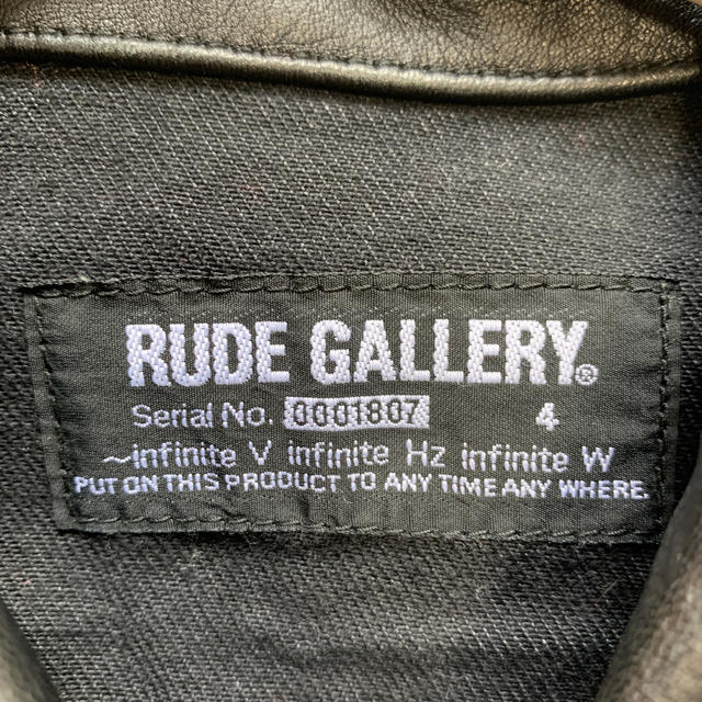 RUDE GALLERY(ルードギャラリー)のRUDE GALLERY ルードギャラリー 襟レザー切替 Gジャン メンズのジャケット/アウター(Gジャン/デニムジャケット)の商品写真