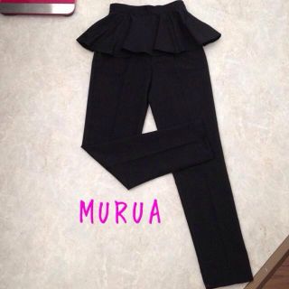 ムルーア(MURUA)のMURUA♡ペプラムPT 着画あり(クロップドパンツ)