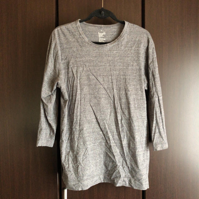 MUJI (無印良品)(ムジルシリョウヒン)の無印良品MUJI ロンT ロングTシャツ　メンズLサイズグレーカットソー メンズのトップス(Tシャツ/カットソー(七分/長袖))の商品写真