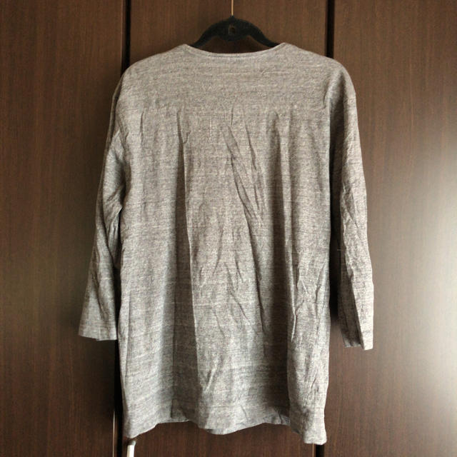 MUJI (無印良品)(ムジルシリョウヒン)の無印良品MUJI ロンT ロングTシャツ　メンズLサイズグレーカットソー メンズのトップス(Tシャツ/カットソー(七分/長袖))の商品写真