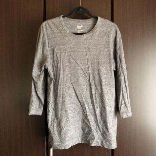 ムジルシリョウヒン(MUJI (無印良品))の無印良品MUJI ロンT ロングTシャツ　メンズLサイズグレーカットソー(Tシャツ/カットソー(七分/長袖))