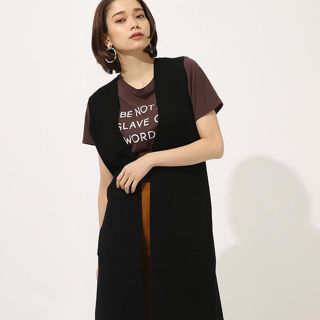 アズールバイマウジー(AZUL by moussy)のロングニットベスト(ベスト/ジレ)