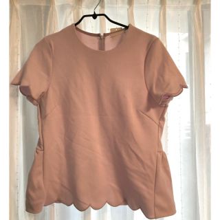 ピーチジョン(PEACH JOHN)の夏物！新品！PJピーチジョン　スカラップフリル半袖カットソー　ラベンダー(カットソー(半袖/袖なし))