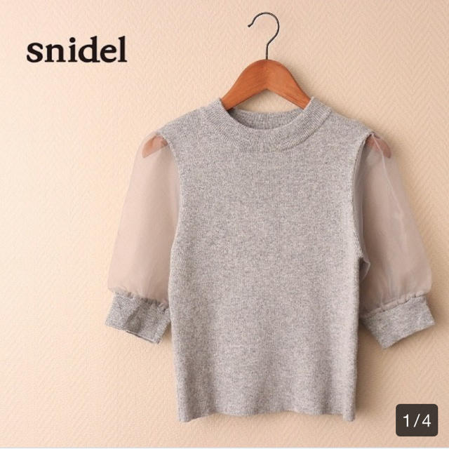 SNIDEL(スナイデル)のsnidel シースルー半袖ニット レディースのトップス(カットソー(半袖/袖なし))の商品写真