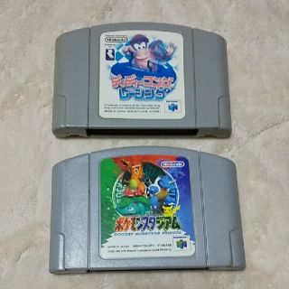 ニンテンドウ64(NINTENDO 64)の@ディディーコングレーシング  ポケモンスタジアム 64(家庭用ゲームソフト)