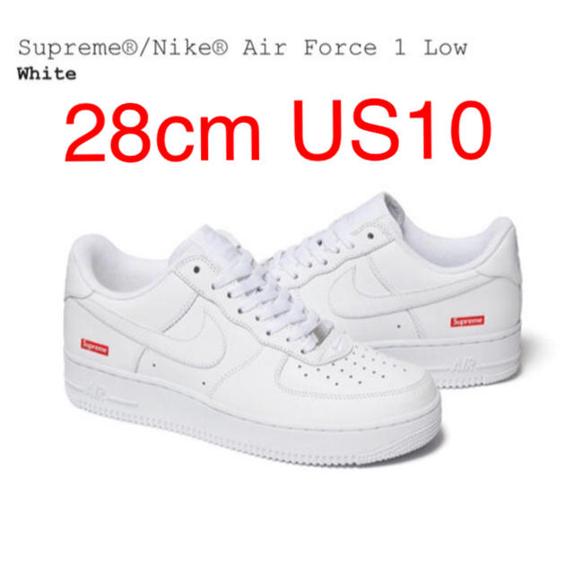 スニーカーSupreme Nike Air Force 1 Low White