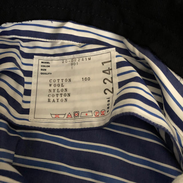 sacai - sacai 20ss ストライプ レイヤードシャツ 1の通販 by jelly's