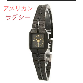 アメリカンラグシー(AMERICAN RAG CIE)のアメリカンラグシー 時計 ブラックゴールド 華奢(腕時計)