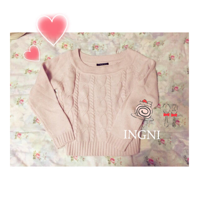 INGNI(イング)のINGNI＊ピンクニット レディースのトップス(ニット/セーター)の商品写真