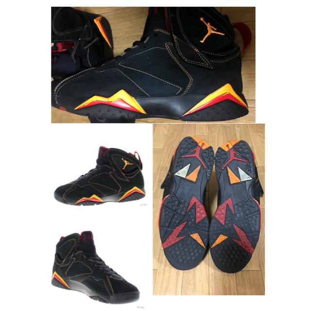 NIKE(ナイキ)のJORDAN 7 RETRO BLACK/CITRUS-VARSITY RED メンズの靴/シューズ(スニーカー)の商品写真