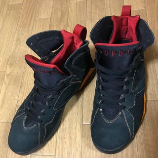 ナイキ(NIKE)のJORDAN 7 RETRO BLACK/CITRUS-VARSITY RED(スニーカー)