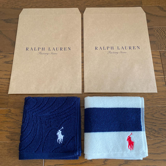 Ralph Lauren(ラルフローレン)の【ちゃむ様専用】ラルフローレン タオルハンカチ 2枚 レディースのファッション小物(ハンカチ)の商品写真