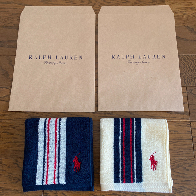 Ralph Lauren(ラルフローレン)の【ちゃむ様専用】ラルフローレン タオルハンカチ 2枚 レディースのファッション小物(ハンカチ)の商品写真