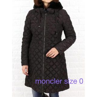 モンクレール(MONCLER)の美品 モンクレール ダウン ブラック サイズ 0(ダウンコート)