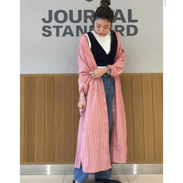 JOURNAL STANDARD(ジャーナルスタンダード)のJOURNAL STANDARD カラーストライプマキシシャツワンピース レディースのワンピース(ロングワンピース/マキシワンピース)の商品写真