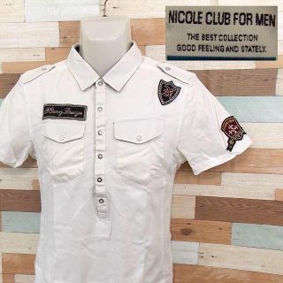 ニコル(NICOLE)の【NICOLE CLUB FOR MEN】 良品 ニコル 半袖ポロシャツ 48(ポロシャツ)