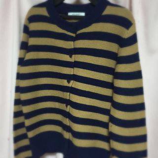 マウジー(moussy)のボーダーカーディガン(カーディガン)