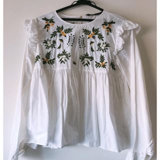 ザラ(ZARA)のZARA刺繍シャツ(シャツ/ブラウス(長袖/七分))