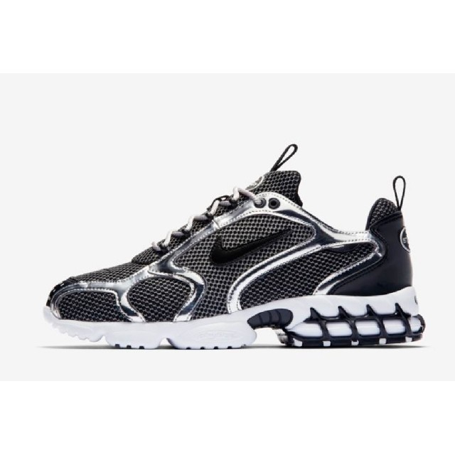 STUSSY x NIKE AIR ZOOM SPIRIDON 28.5 黒 - スニーカー