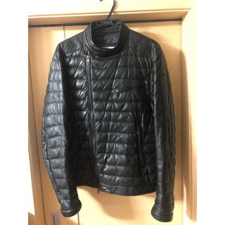 モンクレール(MONCLER)のtasmania様専用　モンクレール　lorient レザー　ライダースサイズ3(ダウンジャケット)