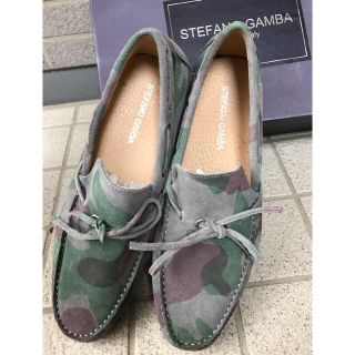 トッズ(TOD'S)の新品★ STEFANO GAMBA ステファノガンバ   迷彩柄　スエード(スリッポン/モカシン)