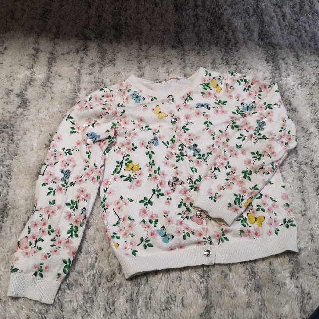 H&H(エイチアンドエイチ)のH&M　花柄カーディガン キッズ/ベビー/マタニティのキッズ服女の子用(90cm~)(カーディガン)の商品写真