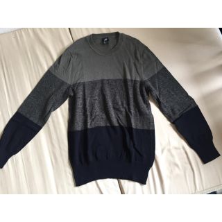 エイチアンドエム(H&M)のH&M ニット グリーン メンズ 古着(ニット/セーター)