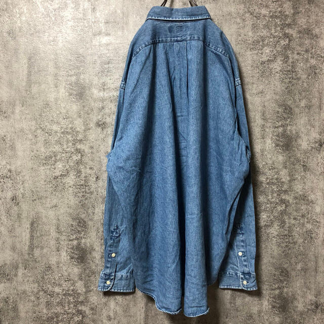 Ralph Lauren(ラルフローレン)の【shiro様専用】ラルフローレン☆刺繍ロゴポケットビッグデニムシャツ メンズのトップス(シャツ)の商品写真