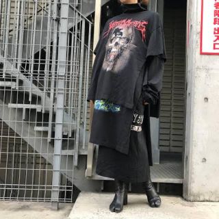 希少 vetements スカルレイヤードドレス