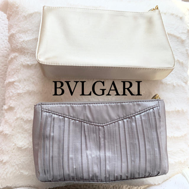 BVLGARI(ブルガリ)の新品ブルガリアメニティコスメポーチクラッチバッグ2点シャネルエスティーローダー レディースのファッション小物(ポーチ)の商品写真