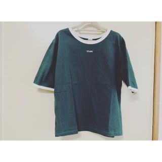 パーリッシィ(PAR ICI)のPAR ICI  「moi」40/-天竺 私の 刺繍配色Ｔシャツ(Tシャツ(半袖/袖なし))