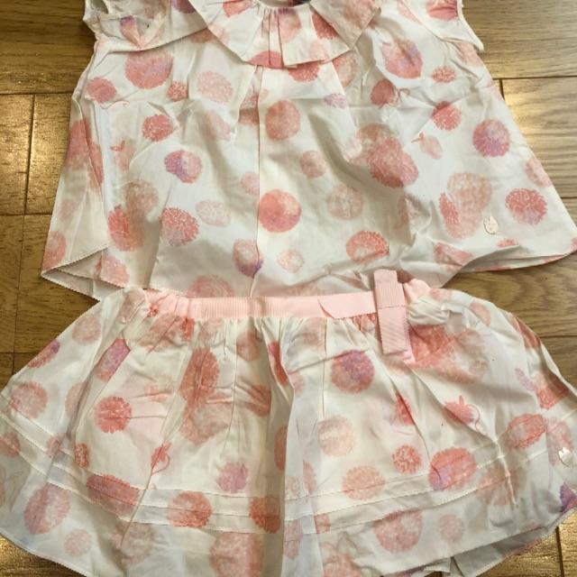 baby Dior(ベビーディオール)のbaby Dior ブラウス+スカートセット キッズ/ベビー/マタニティのベビー服(~85cm)(シャツ/カットソー)の商品写真