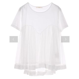 ショコラフィネローブ(chocol raffine robe)の未着用　トップス　Tシャツ　半袖　チュールドッキングプルオーバー　ベアトップ(Tシャツ(半袖/袖なし))