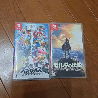 ニンテンドウ(任天堂)の大乱闘スマッシュブラザーズ ゼルダの伝説 Switchソフト 2本セット(家庭用ゲームソフト)
