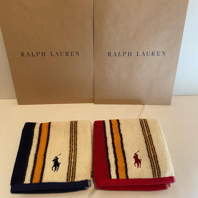 Ralph Lauren(ラルフローレン)の【新品、未使用】ラルフローレン　ハンカチ　2枚セット レディースのファッション小物(ハンカチ)の商品写真