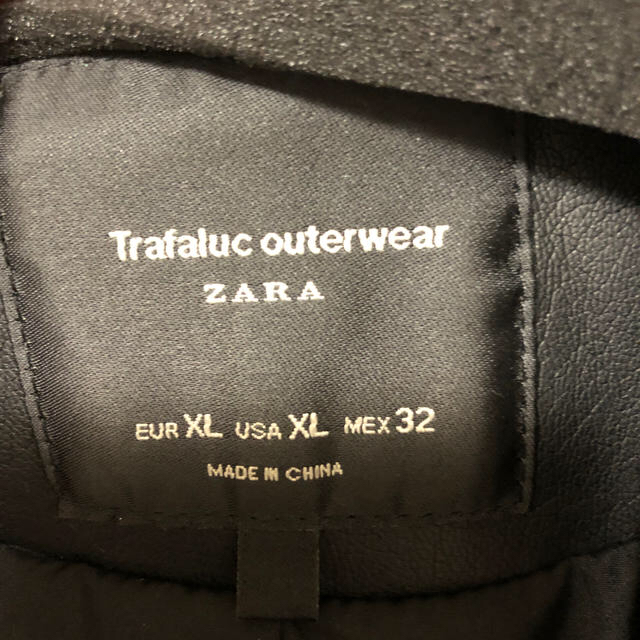 ZARA(ザラ)のZARA  レザー風ライダースジャケット  XL レディースのジャケット/アウター(ライダースジャケット)の商品写真