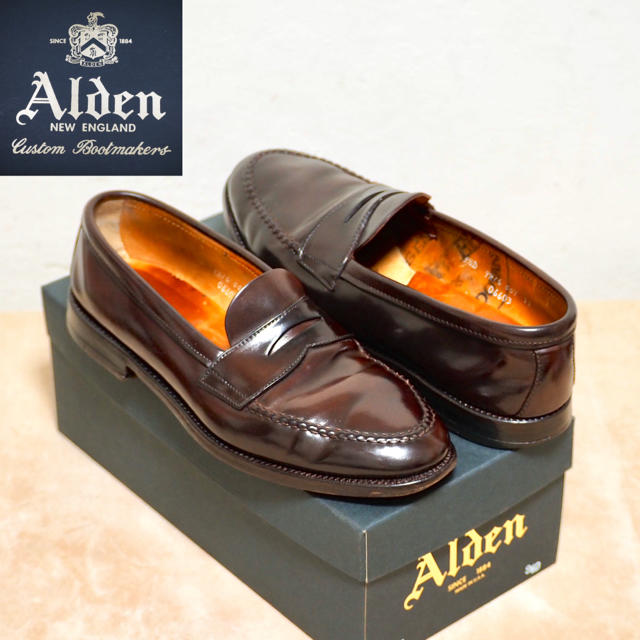 Alden(オールデン)の06603 Alden オールデン製 コードバン ペニーローファー メンズの靴/シューズ(ドレス/ビジネス)の商品写真