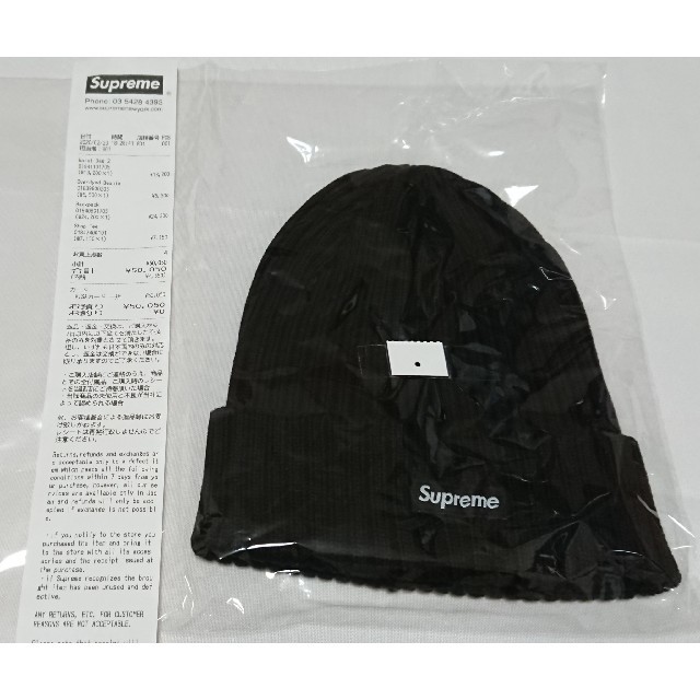 Supreme(シュプリーム)のsupreme overdyed beanie 20ss 黒 新品 メンズの帽子(ニット帽/ビーニー)の商品写真