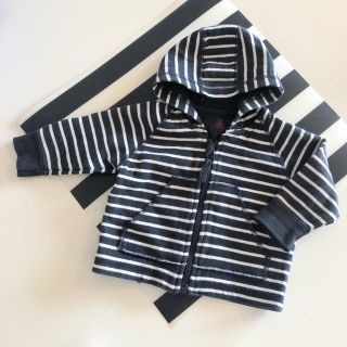 プチバトー(PETIT BATEAU)のプチバトー◇3m パーカー ボーダー 60 70(トレーナー)