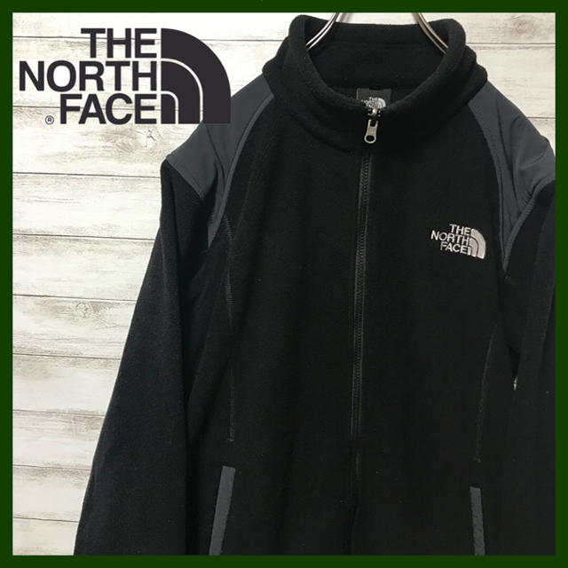 THE NORTH FACE(ザノースフェイス)の希少NORTH FACE ノースフェイス★フリースジャケット　ブラック　XL メンズのジャケット/アウター(ブルゾン)の商品写真