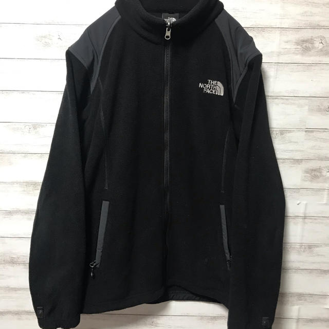 THE NORTH FACE(ザノースフェイス)の希少NORTH FACE ノースフェイス★フリースジャケット　ブラック　XL メンズのジャケット/アウター(ブルゾン)の商品写真