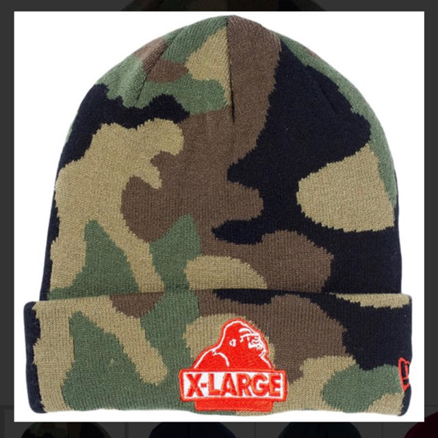XLARGE(エクストララージ)のX-LARGE ニューエラ　コラボ　ニット帽 メンズの帽子(ニット帽/ビーニー)の商品写真