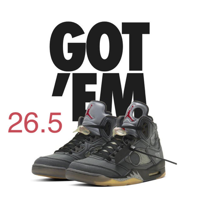 26.5 AIR JORDAN5 エアジョーダン5 オフホワイト