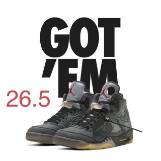 26.5 AIR JORDAN5 エアジョーダン5 オフホワイト (スニーカー)